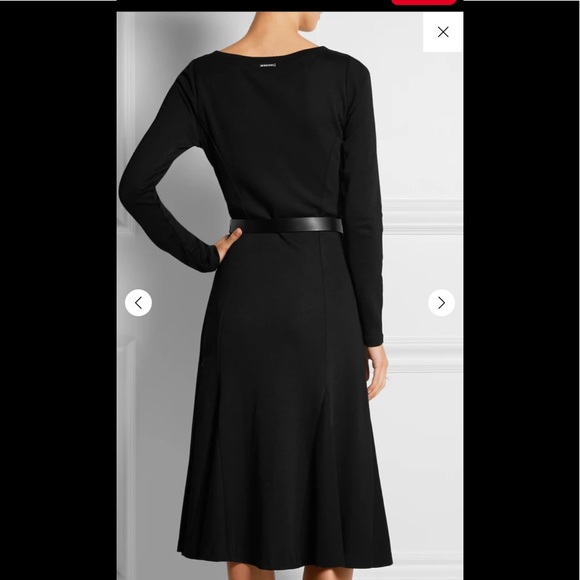 Michael Kors Black Belted Jersey Midi Dress - Picture 5 of 5
